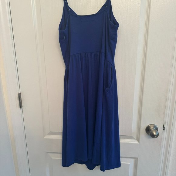 Womens Casual Dresse Sleeveless Cotton Summer Beach Dress A Line Sz L - Picture 2 of 3